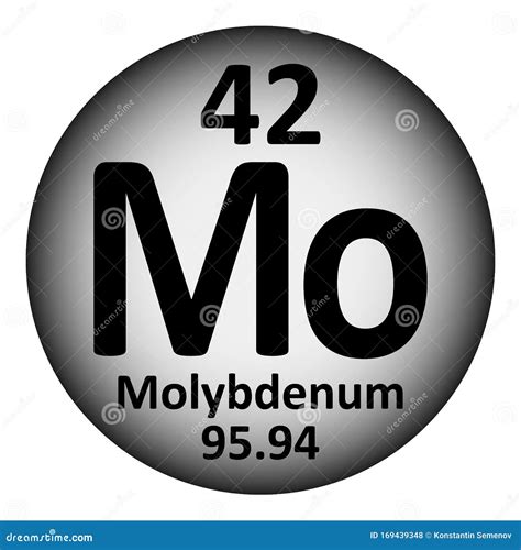 Periodic Table Element Molybdenum Icon Stock Illustration