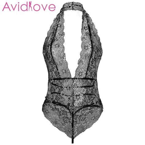 Avidlove Halter Lace Lingerie Sexy Hot Erotic Underwear Women Mini