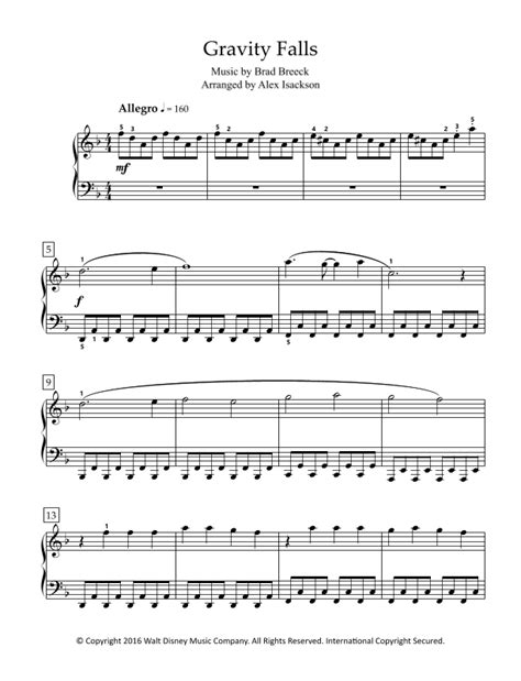 Gravity Falls Main Theme Arr Alex Isackson Hoffman Academy By