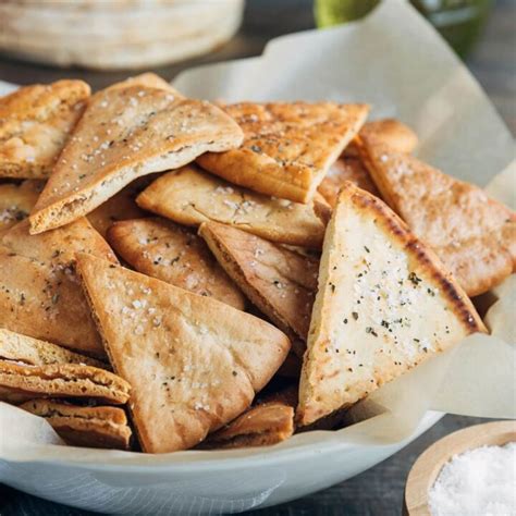 Homemade Pita Chips With Flavor Variations Striped Spatula