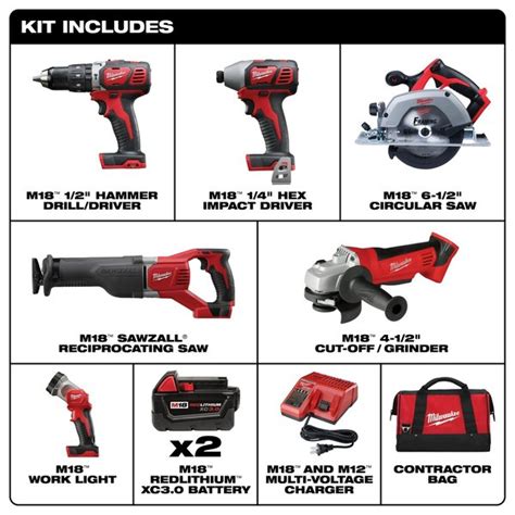 Milwaukee Tool 3697 27 Milwaukee M18 Brushless 7 Tool Combo Kits Summit Racing Ph