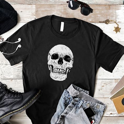 Skull T Shirt Etsy