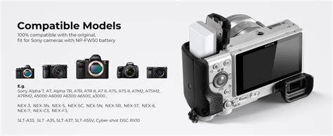 K F Concept NP FW50 Battery With Type C Fast Charging For Sony Cameras