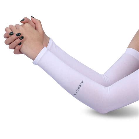 2 Pairs Cooling Arm Sleeves Cover Uv Sun Protection Outdoor Sports