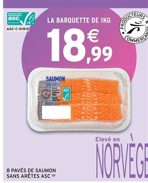 Promo 8 Paves de Saumon Sans Aretes ASC chez Intermarché