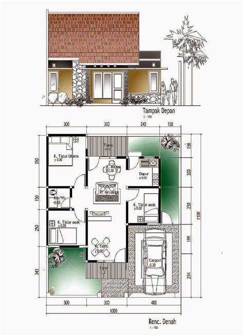 Sketsa Denah Rumah Mungil Tipe Idaman Zonabuzz Hot Sex Picture