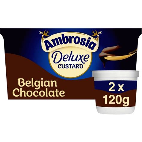 Ambrosia Deluxe Belgian Chocolate Custard Twinpots 2 X 120g Compare