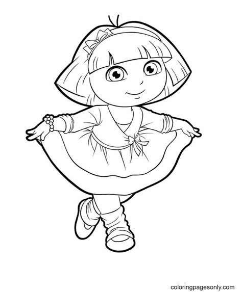 Dora Stars Coloring Pages