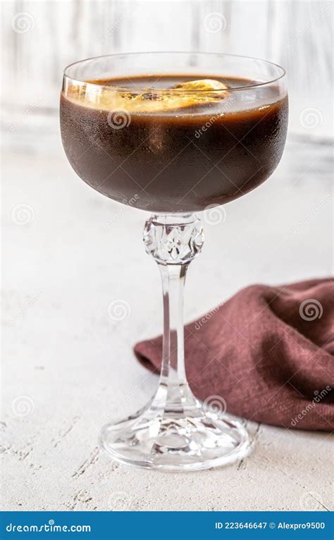 Chocolate Orange Espresso Martini Cocktail Stock Image Image Of Dried