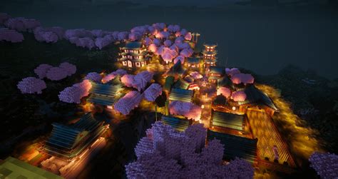 Japanese Village (in progress) : r/Minecraft