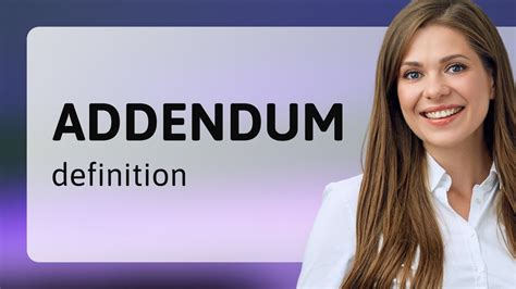 Addendum • What Is Addendum Definition Youtube