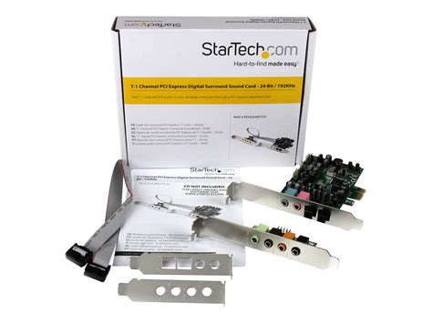 Startech Carte Son Pci Express Canaux Pour Son Surround