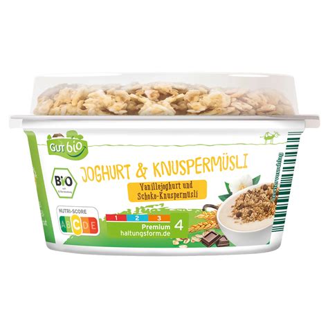 GUT BIO Bio Joghurt Knuspermüsli 150 g Vanille und Schoko ALDI SÜD