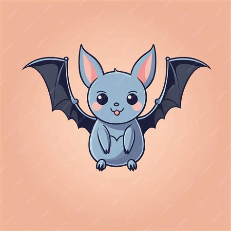 Premium Photo Cute Kawaii Bat Cartoon Illustration