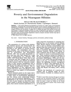 Fillable Online Poverty and Environmental Degradation Fax Email Print ...