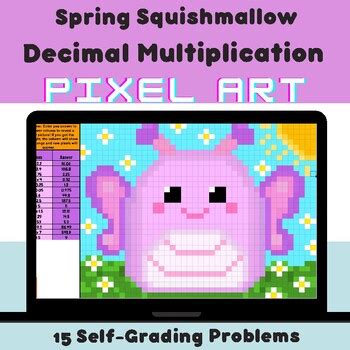 Easter Spring Decimal Multiplication Mystery Pixel Art Google Sheets