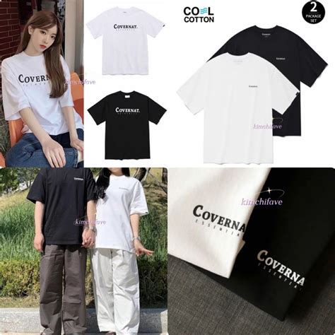 Covernat Korea Basic Logo Essential Cool Cotton T Shirt Pack Man Women