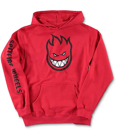 Spitfire Boys Bighead Full Sleeve Red Hoodie