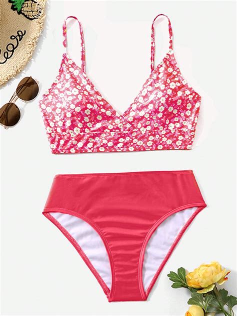 Floral Print Bikini Swimsuit Shein Usa