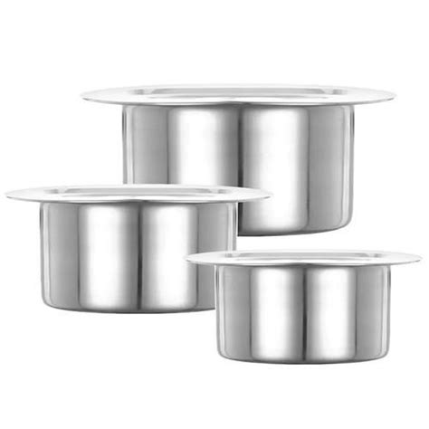 Buy Jensons Stainless Steel Patila Set With Lids Strong Durable 800 Ml 1 1 L 1 3 L Online