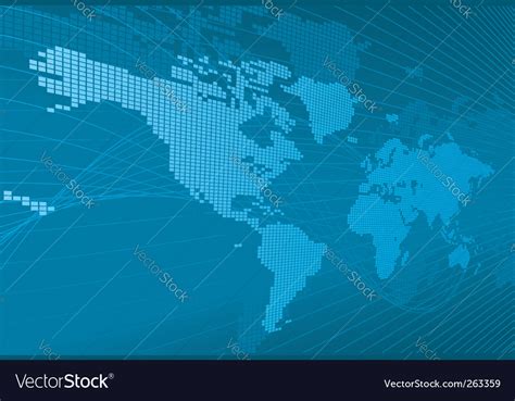 3d world map Royalty Free Vector Image - VectorStock