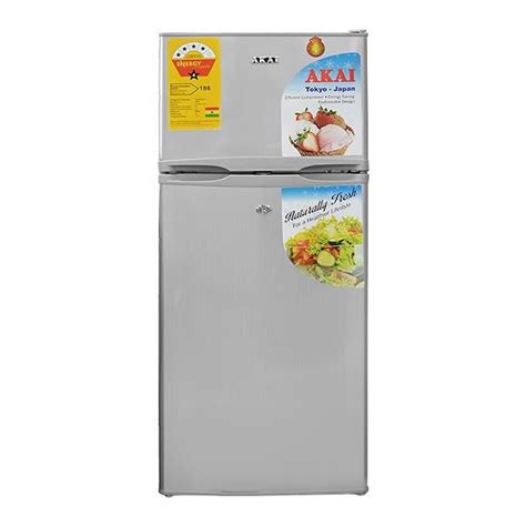 Akai Rf120a170dd 170l Combi Double Door Refrigerator Silver Myghmarket