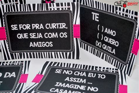 Plaquinha p Mesas Chá de Lingerie Animal print Preto e pink