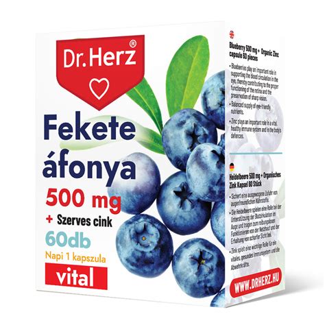 Dr Herz Fekete Fonya Mg Szerves Cink Kapszula Db