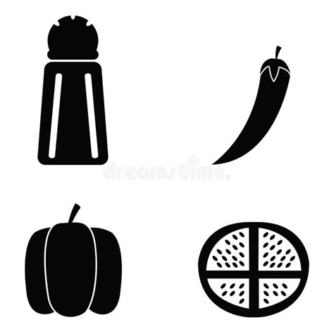 Spices Icon Set Stock Vector Illustration Of Background 102692936