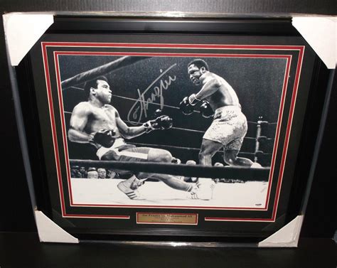 Joe Frazier Vs Muhammad Ali Autographed 16x20 Framed Photo Psa Dna Coa