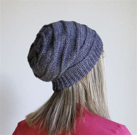 Slouchy Beanie Knit Pattern - Knitting Patterns