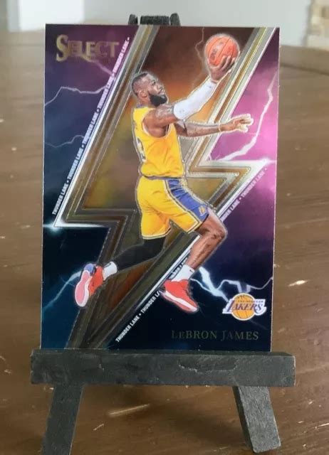 2023 24 PANINI SELECT Lebron James Thunder Lane Insert Prizm 8 Lakers