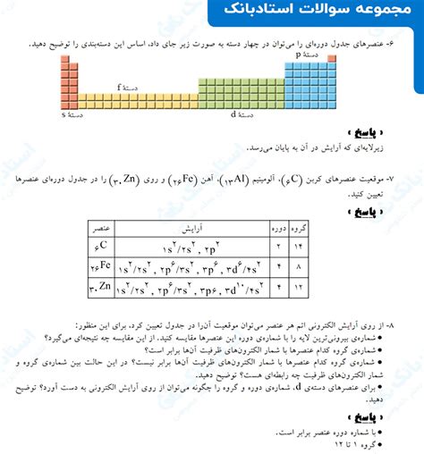 نمونه سوال درس شیمی پایه دهم فصل اول 1 کیهان زادگاه الفبای هستی