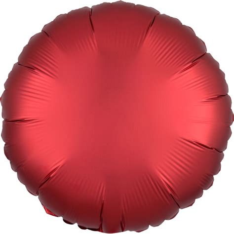 Ballon Rond Satin Luxe Rouge 43 Cm