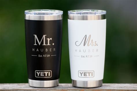 Mr & Mrs Yeti Tumbler Custom Yeti Tumbler Set of 2 - Etsy