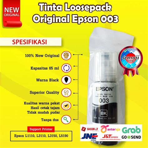 Jual Tinta Epson Per Botol Loosepack Original Black Cyan