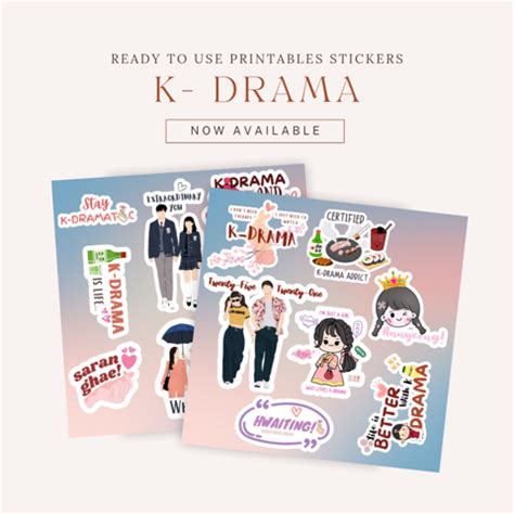 Korean Drama Printables Stickers DigitalCrazeByAnn S Ko Fi Shop Ko