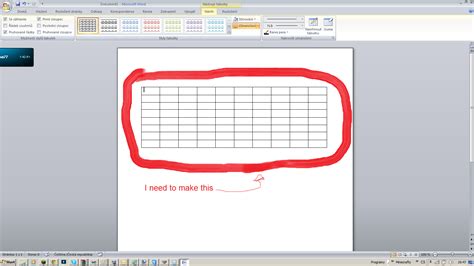 how to make a spreadsheet in word