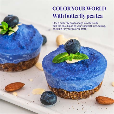 75 Butterfly Pea Flower Tea Bags Dried Butterfly Pea Flowers Etsy