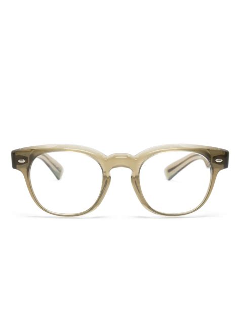 Oliver Peoples Allenby Brille Mit Transparentem Gestell Nude Farfetch De
