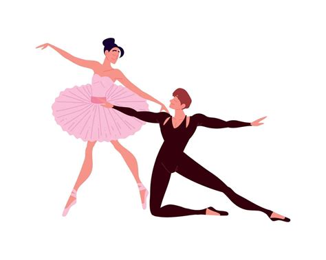 Pair Of Ballet Dancers 16756112 Vector Art At Vecteezy