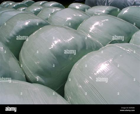 Silage Bales Close Stock Photo Alamy