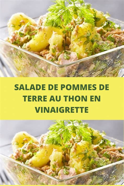 Salade De Pommes De Terre Au Thon En Vinaigrette Recettes Du Net