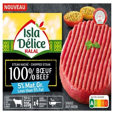 Steak Haché 100 Bœuf Halal ISLA DELICE la boite de 320g à Prix Carrefour