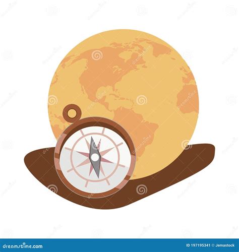 Compass Guide Solutions Initia Y Vector Illustration Cartoondealer