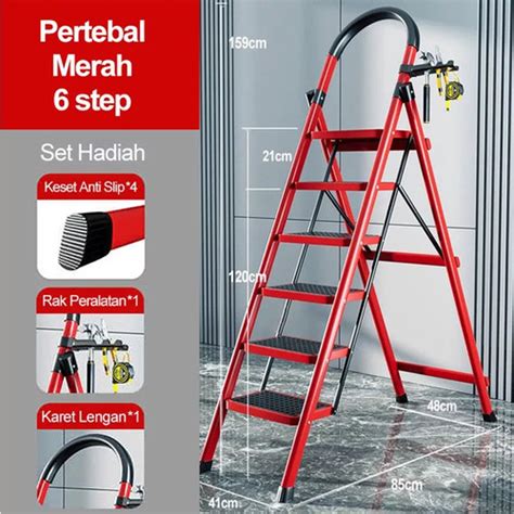 Jual Step Tangga Rumah Lipat Tangga Besi Household Steel Ladder Baja