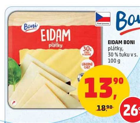 ARCHIV EIDAM BONI 100 g v akci platné do 9 3 2022 AkcniCeny cz