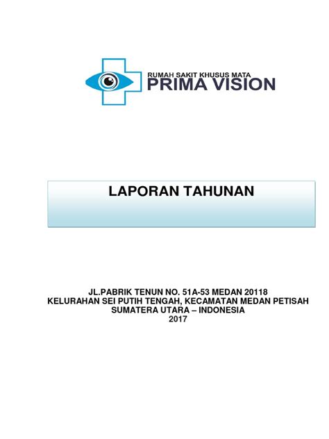 Laporan Tahunan Rumah Sakit Khusus Mata Prima Vision Pdf