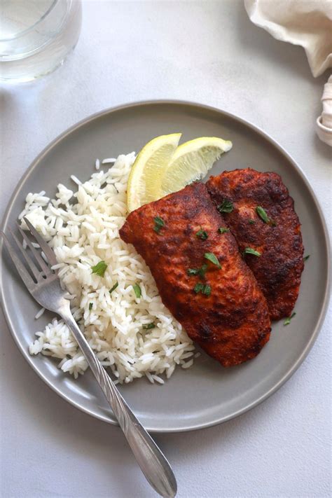 Tandoori Fish Oven Baked Til Golden Brown