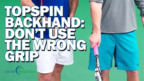 ONE HAND BACKHAND TENNIS TIP Use An Eastern Backhand Grip Like The